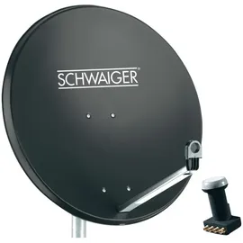 Schwaiger SPI991.1 80cm anthrazit + Quad LNB