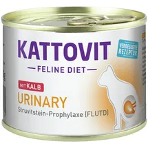 Kattovit Feline Diet Urinary 185g Dose Katzennassfutter Diätnahrung Sparpaket 24 x 185 Gramm mit Kalb