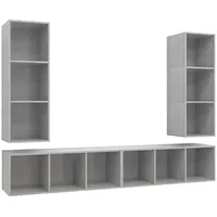 VidaXL TV-Wandschränke 4 Stk. Betongrau Holzwerkstoff