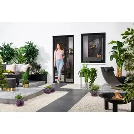 Hecht Alu Plissee Tür Professional 125 x 220 cm anthrazit