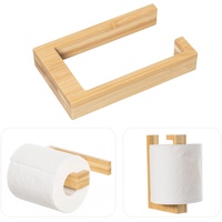 Toilettenpapierhalter Holz | Klopapierhalter Ohne Bohren | Klorollenhalter | WC Papier Halterung | Klopapier Halterung