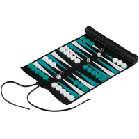 Relaxdays Backgammon, zum Aufrollen,