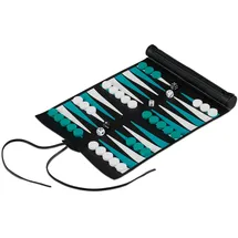 Relaxdays Backgammon, zum Aufrollen,