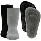 Ewers 2er Pack Uni Stoppersocken SoftStep, Socken mit Antirutschsohle für Jungen und Mädchen, Anti-Rutsch-Socken mit Gummisohle, MADE IN GERMANY, 2 Paar rutschfeste Kindersocken, Größe 19-20