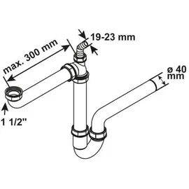 CORNAT Rezyklat Spültisch-Siphon 1 1/2' ø 40 mm