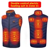 trends for living Funktionsweste Beheizbare Weste 11 Heizzonen 3 Einstellbare Wärmestufe Beheizte Weste Wasserdicht, warm, abriebfest, winddicht blau 4XL