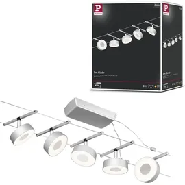Paulmann CorDuo LED Seilsystem Circle Basisset 5x180lm 5x5W 3000K 230/12V Chrom matt Chrom