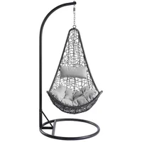Mirjan24 Hängesessel Grau, Metall, 1-Sitzer, rund, 95x195x95 cm, Gartenmöbel,