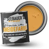 SEEBAUER diy Kreidefarbe für Möbel Orange 750ml für Innen (No. 515 Tropical Taste) Möbelfarbe ohne Schleifen - Holzfarbe extra matt - Holzlack, Möbellack hohe Deckkraft
