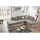 luma-home Eckcouch Kunstleder 4-Sitzer Graubraun/Beige