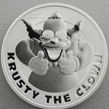 Perth Mint 1 Unze Silbermünze Tuvalu The Simpsons Krusty Clown 2020