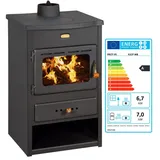 Prity - Eek A - Wasserführender Kaminofen Aus Gusseisen Top K1 Cp W8 - 6.7 + 7 Kw