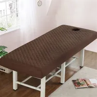 Highdi Bezug für Massageliege mit Loch, Waschbare Beauty Bettbezug Elastisches Massagetische Bezug Weiches Atmungsaktiv Massagebett für Spa, Schönheits- und Gesichtssalon (70x190cm,Kamel)