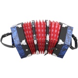 3 Farben Professionelles Akkordeon Concertina Concertina Instrument mit verstellbarem Handschlaufe für den Außenbereich und für Musik(Royal blue)