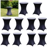 Baumarktplus 10er Set Stehtischhusse Stretch anthrazit Partytisch Bistrotisch 80cm