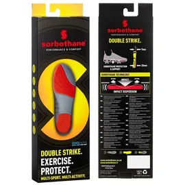 Sorbothane Double Strike Einlegesohle - Red / Grey - EU 42