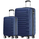 TRVLMORE Koffer & Trolleys - Handgepäck Koffer - Reisekoffer Mit Rollen - Handgepäck Trolley 55x40x20, Hartschalenkoffer Klein, Koffer Handgepäck 55x40x20 Leicht, Trolley Handgepäck, Suitcase, Schwarz