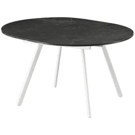B&D home B&D home® Esstisch Anthrazit, weiß, Holzwerkstoff, Rund, 120x76x120 cm, Esszimmer, Tische, Esstische