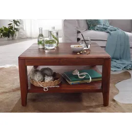 Massivmoebel24 Couchtisch Brooklyn Walnuss 70 x 70 x 40 cm