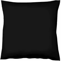 FLEURESSE Uni Colours, Baumwolle, schwarz 50 x 50