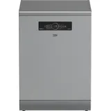 Beko BDFN36541XP Geschirrspüler 60 cm, freistehend und unterbaufähig, für 15 Maßgedecke, 6 Programme, 6 Zusatzfunktionen, 3 Spülebenen, PowerIntense, SilentWash, SelfDry, Edelstahl