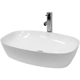 luxebath Aufsatzwaschbecken Oval 60,5 x 14 x 38 cm