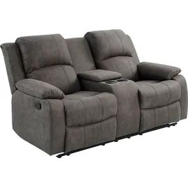Atlantic Home Collection 2-Sitzer »Cicero« mit Relaxfunktion, Federkern und Getränkehalter, grau