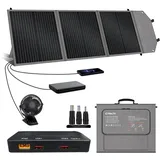 CTOLITY 100W Solar Ladegerät mit 5 Anschlüssen, wasserdichtes Solarladegerät, Faltbares Solarpanel mit USB-A/C, QC3.0, PD3.0 und DC-Ausgang für Camping Power Station Solargeneratoren Handys Powerbank