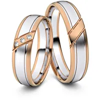 Trauringe Lippstadt 585er Weifl-/Rotgold - 6371