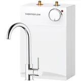 thermoflow UT5 Heiswasserboiler Set-Armatur, 5l, IPX4, G3/8“, Ovalis, silber (1120UT5SETOVALIS)