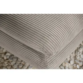 KAWOLA Relaxsessel CHARME Cord 130 x 95 x 160 cm Grau mit Kissen