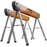 Bora Portamate Speedhorse Sägebock-Paar, 2 Stück, Tischständer mit klappbaren Beinen, Metallplatte für 2x4, robustes Pro Banksägenpferd für Holzbearbeitung, Tischler, Bauunternehmer, PM-4500T