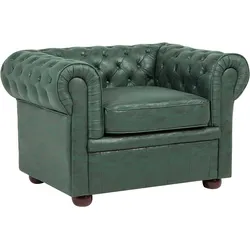 Sessel CHESTERFIELD Kunstleder Grün