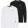 H.I.S. Langarmshirt H.I.S "2er Pack Shirts mit Logoprint für Jungen", Jungen, Gr. 140/146, schwarz, weiß, Jersey, Obermaterial: 100% Baumwolle, bedruckt, Basic, Shirts Langarmshirt, Für TEENS. 2er Pack Shirts