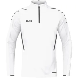 Jako Challenge Sweatshirt mit 1/4-Reißverschluss weiß/anthra light 3XL