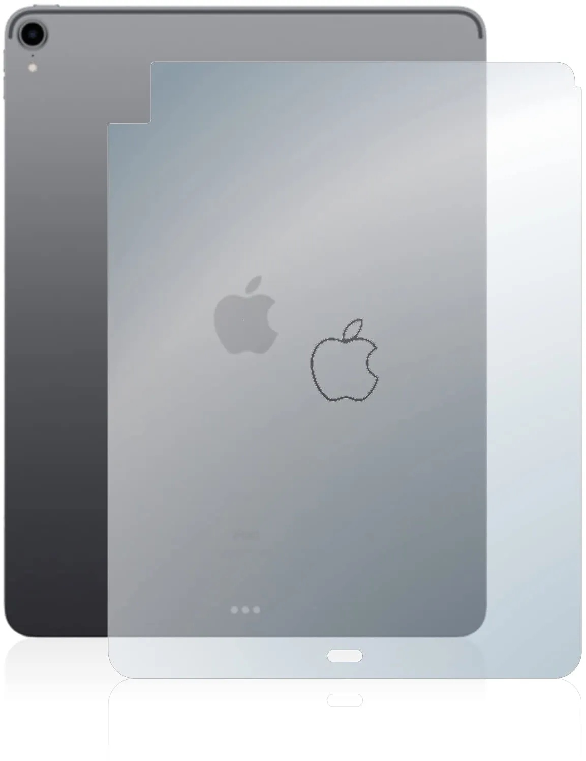 upscreen Schutzfolie für Apple iPad Pro 12.9" 2018 (Rückseite, 3. Gen.) – Kristall-klar, Kratzschutz, Anti-Fingerprint