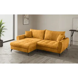 Mr. Couch Ecksofa MR. COUCH "Blackburn II, L-Form", orange (dolce 9 curry), B:246cm H:71cm T:170cm, Dolce (100% Polyester), Sofas, Ecksofa, Mit Kaltschaumpolsterung bis 140 kg belastbar