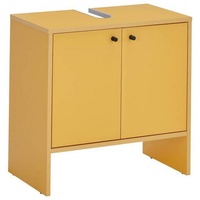 MID.YOU Waschbeckenunterschrank gelb , Maße cm, Made in Eu