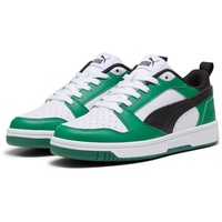 Puma Rebound V6 Lo Jr Sneaker, White Black Archive Green, 38 EU