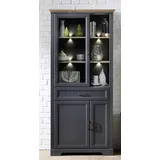 Innostyle Vitrine Jasmin 93 x 42 x 204 cm Grau