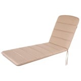 Bjird Liegenauflage Auflage für Gartenliege Amelia 185x60x6 cm, Auflagen für Deckchair/Polsterauflage für Sonnenliege, Wasserabweisend beige