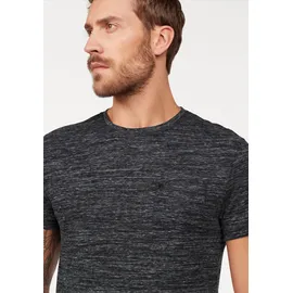 Bruno Banani T-Shirt BRUNO BANANI, Herren, Gr. 3XL (64/66), schwarz (schwarz, meliert), Single Jersey, Obermaterial: 60% Baumwolle, 40% Polyester, meliert, slim fit, Rundhals, Shirts T-Shirt, Kurzarm, Slim Fit, unifarben, Rundhalsausschnitt, Topseller