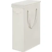 truvo Schmaler Wäschekorb Mit Deckel, Großes Fassungsvermögen 60 L, Aus Oxford-gewebe, Mit Langen Griffen, Für Schlafzimmer Und Badezimmer (beige)