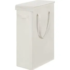 truvo Schmaler Wäschekorb Mit Deckel, Großes Fassungsvermögen 60 L, Aus Oxford-gewebe, Mit Langen Griffen, Für Schlafzimmer Und Badezimmer (beige)