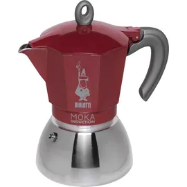 Bialetti Moka Induction 6 Tassen rot/silber