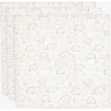 jollein Musselintuch 70x70 cm 3er-Pack, Elephant Tales