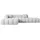 altdecor Ecksofa in L-Form Corner Sofa Bett Eckcouch Couch Wohnlandschaft Cauchsofa Olea-L2-309x190x70 cm Weiß