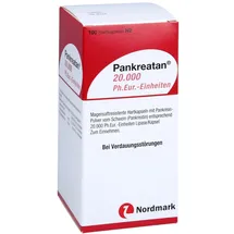 NORDMARK Pharma GmbH Pankreatan 20.000 Ph.Eur.-Einheiten msr.Hartkaps. 100 St.