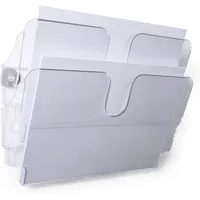Durable Prospektspender 2 Fächer FLEXIPLUS 2 A4 quer, Dokumentenhalter
