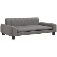 vidaXL Kindersofa Grau 90x53x30 cm Kunstleder